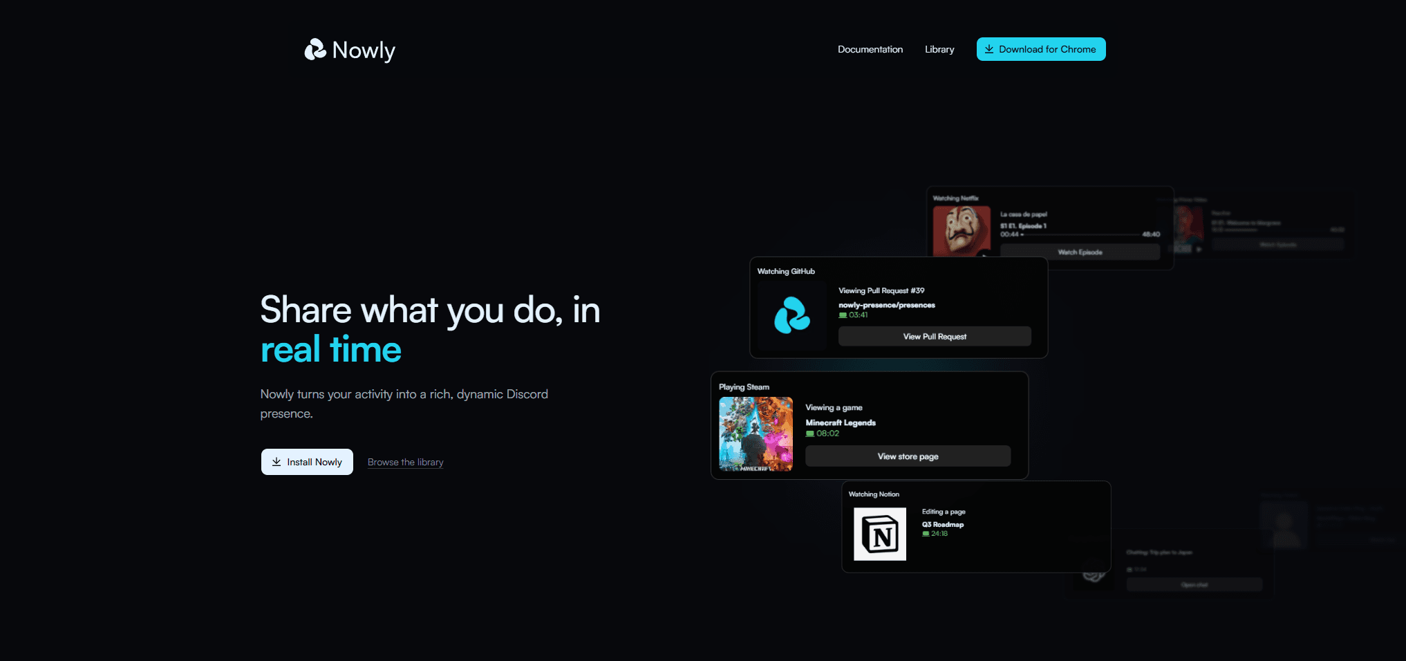 Nowly 2.0.0 website